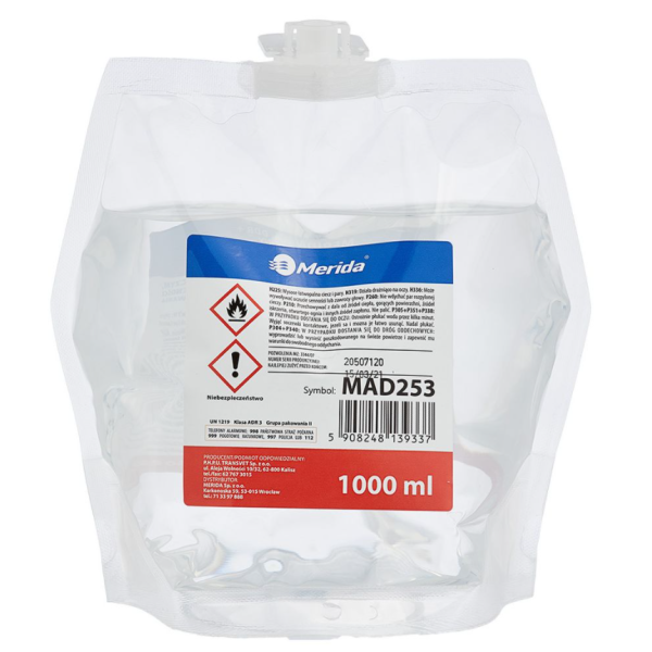 Merida Polana DDR+ Płyn do higienicznej dezynfekcji rąk - wkład 1000 ml